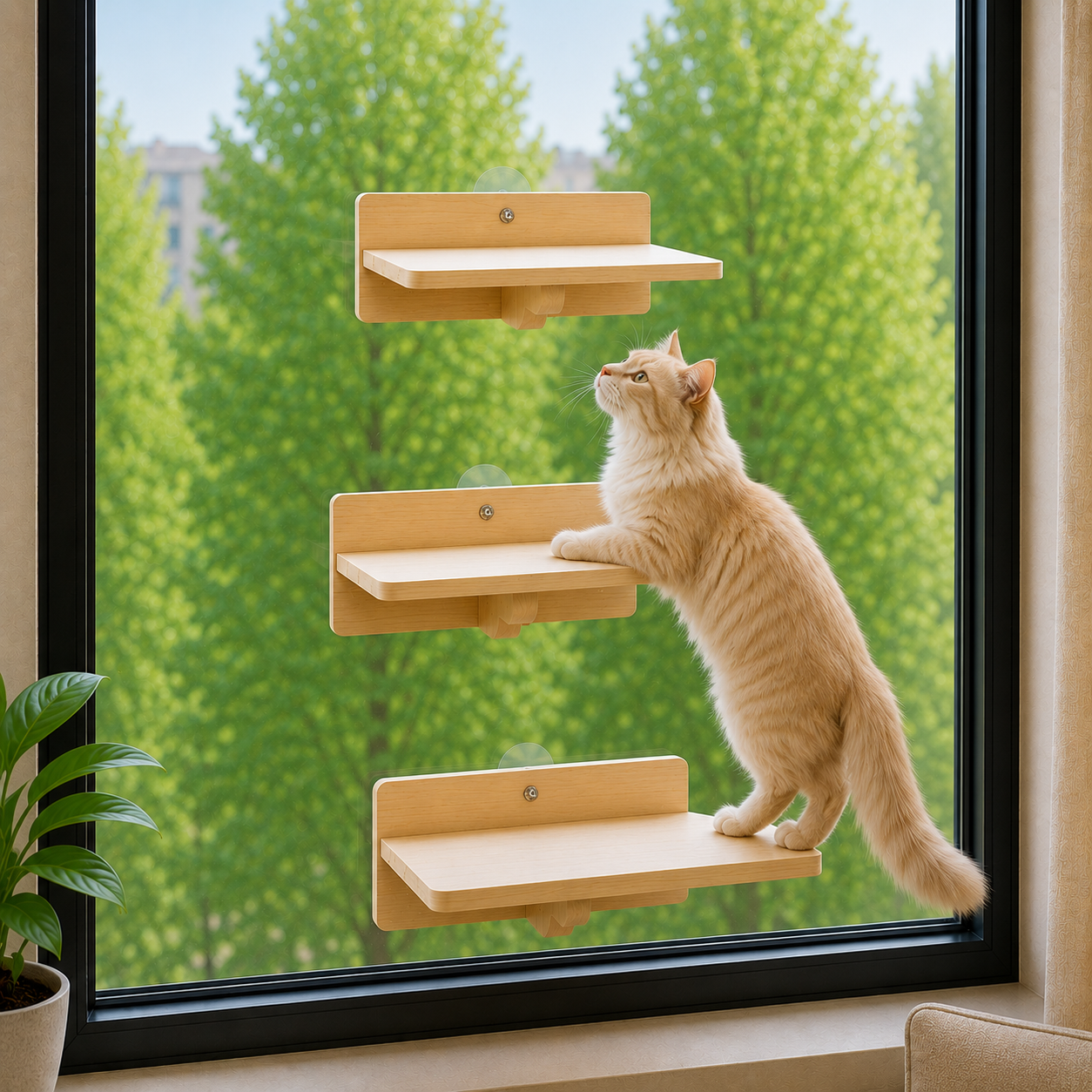 Large Suction Window Shelf