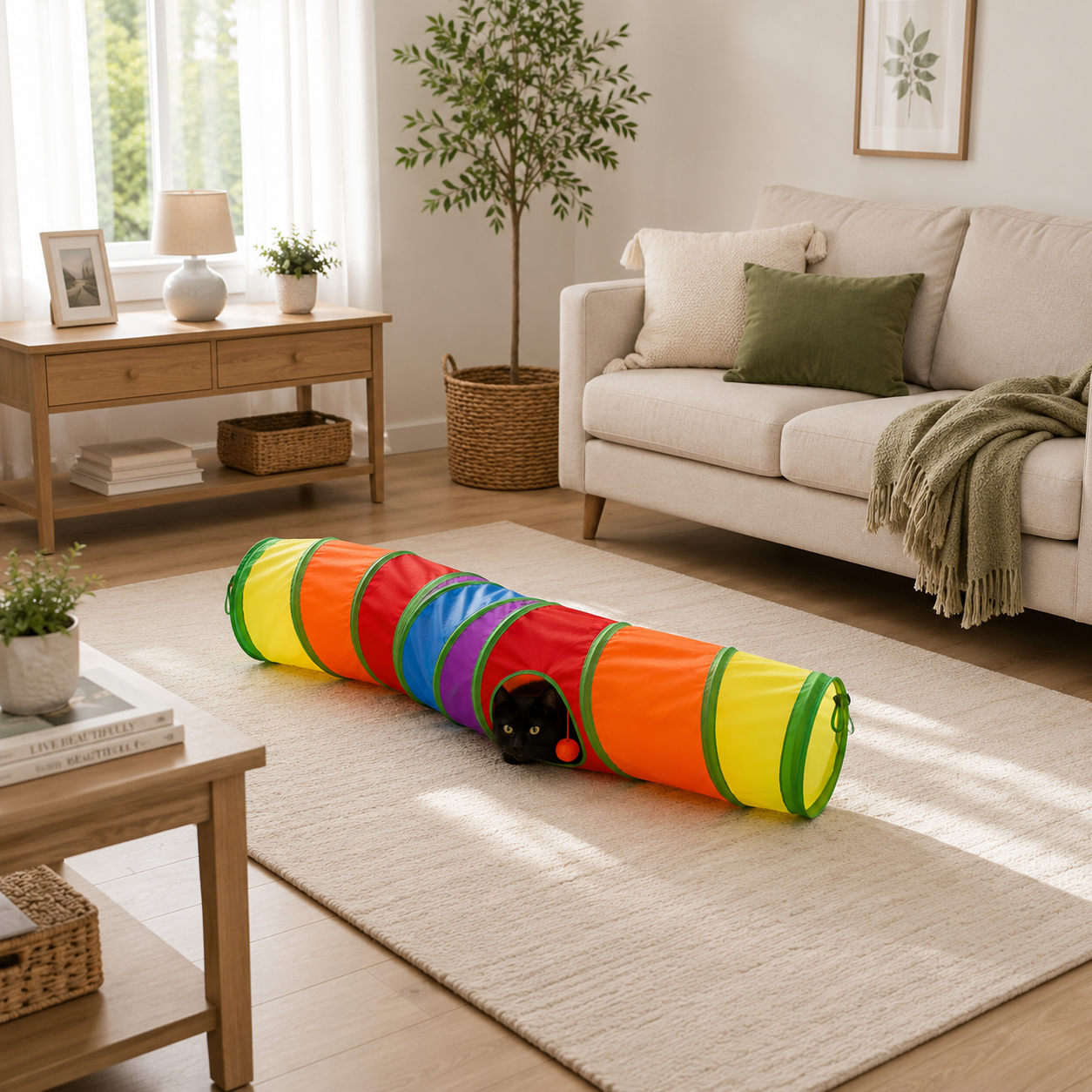 XL Colorful Cat Tunnel