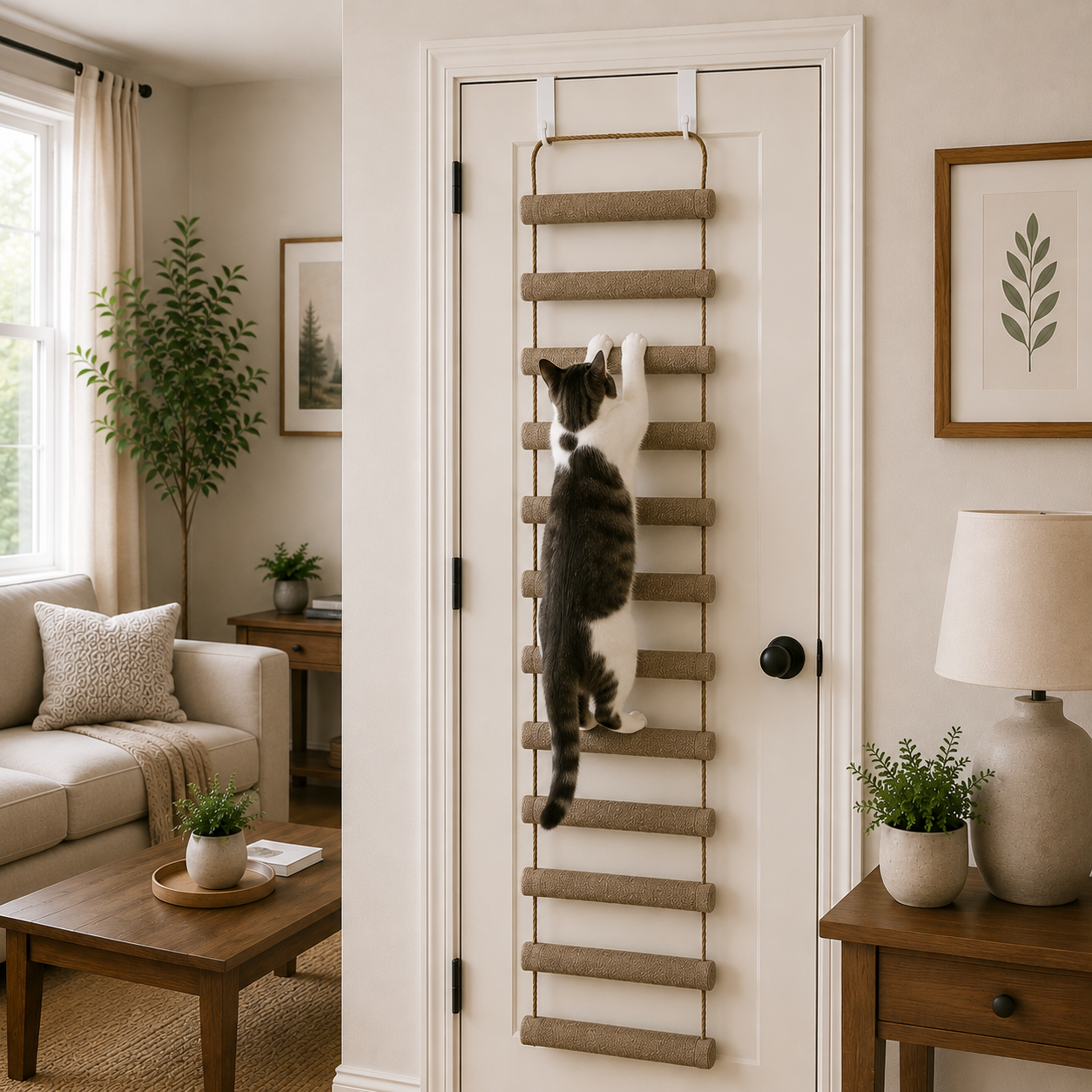 Floor-to-Ceiling Cat Ladder