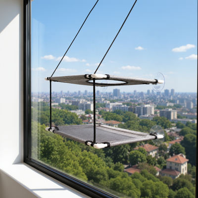 Suspended Window Cat Hammock